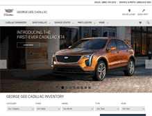 Tablet Screenshot of georgegeecadillac.com